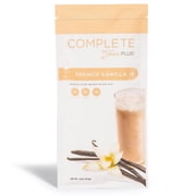 Complete by JuicePlus+ French Vanilla Shake Mix, Plant-Based Protein & Fiber Powder with Prebiotics, 15 Single-Serve Packets