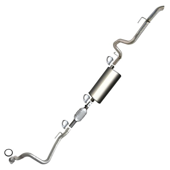 Northeastern Exhaust Front Pipe, Catalytic, Muffler & Tail Pipe Fits 1996-1999 Jeep Cherokee 4.0L - Direct Fit EPA-Approved | Stainless Steel Complete System