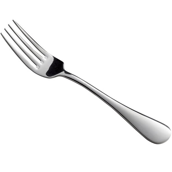 Complete your modern table settings with the Acopa Vernon 7 1/2" 18/0 stainless steel heavy weight dinner fork!  Serve this dinner fork with main entrees at any casual restaurant, bistro, or catered