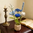 thumbnail image 1 of Completed Crochet Flower Bouquet No DIY Needed, Handmade Wool Artificial Flowers for Valentine’s Birthday Wedding, Hypoallergenic Home Decor Gift for Mom Girlfriend, 1 of 6