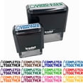 thumbnail image 1 of Completed Together Pencil Teacher Student School Self-Inking Rubber Stamp Ink Stamper - Sky Blue Ink - Small 1-1/2 Inch, 1 of 7