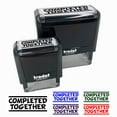 thumbnail image 1 of Completed Together School Teacher Self-Inking Rubber Stamp Ink Stamper for Business Office - Sky Blue Ink - Large 2-2/4 Inch, 1 of 7