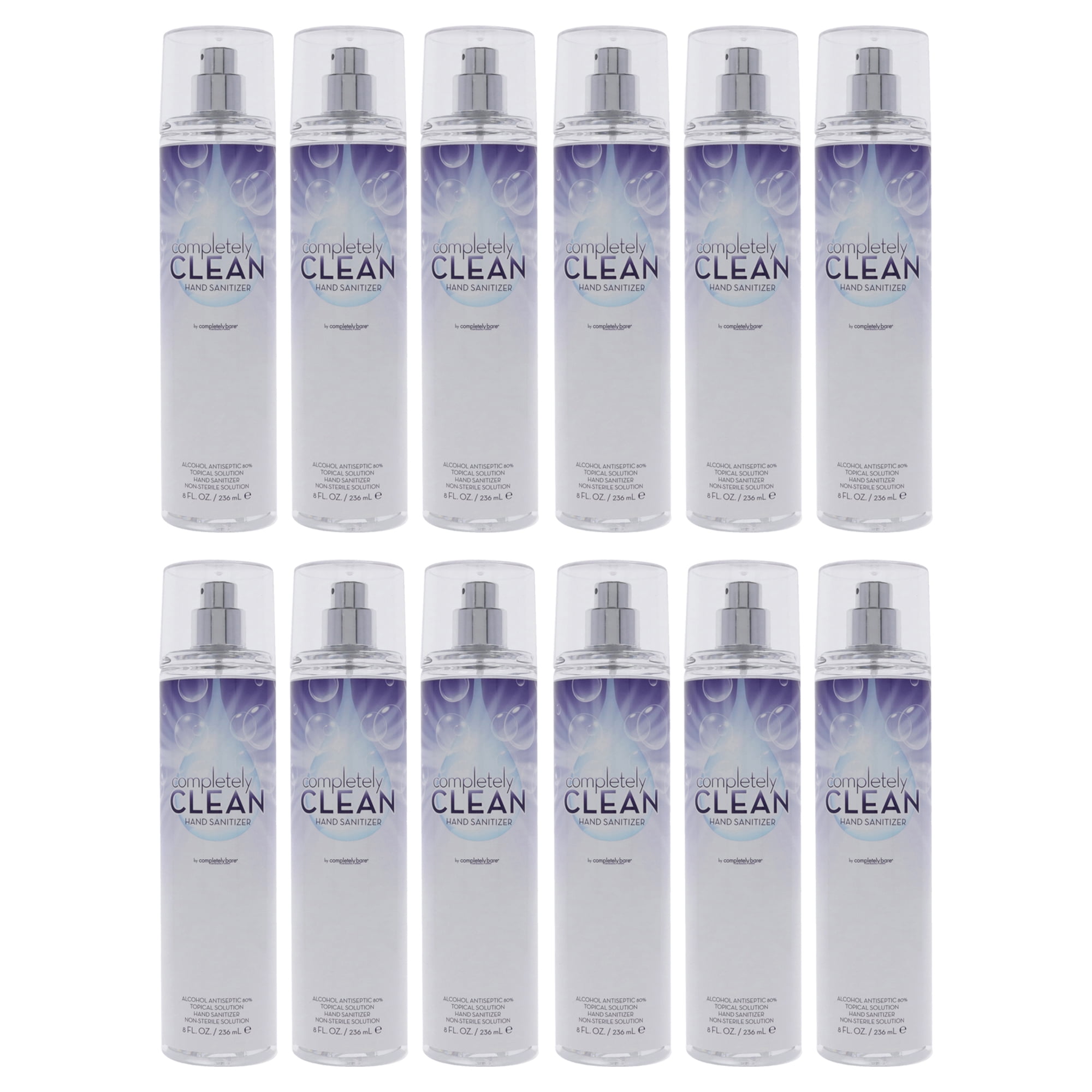 Completely Bare Completely Clean Hand Sanitizer - Pack of 12 , 8 oz Hand Sanitizer