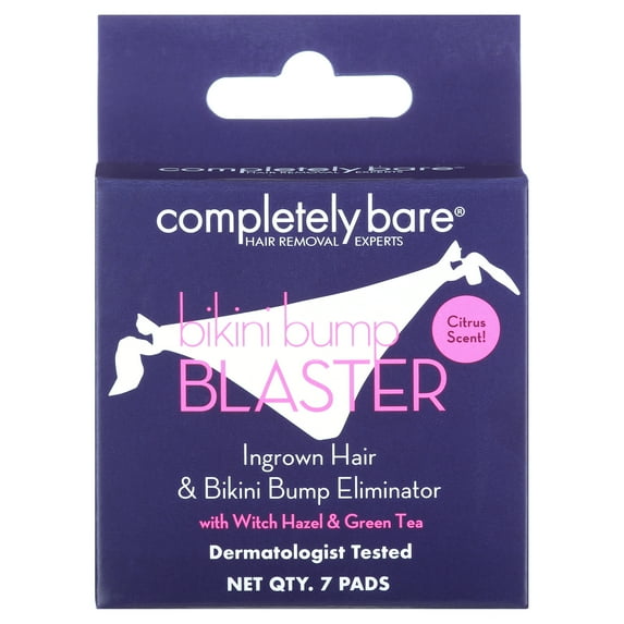 Completely Bare bikini bump BLASTER Ingrown Hair & Bikini Bump Eliminator 7 Individual Pads