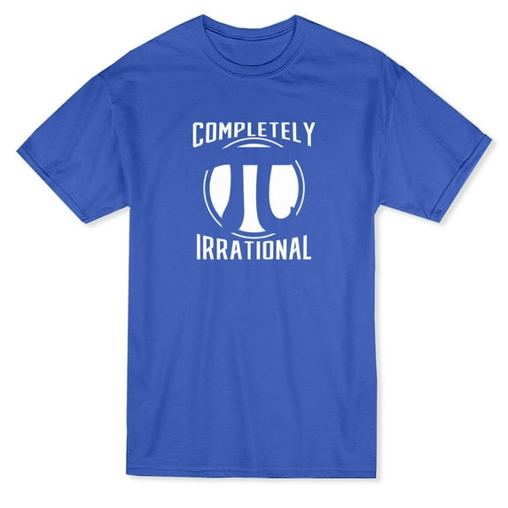 Completely Irrational Pi Graphic Men Royal Blue T-Shirt, Male Small