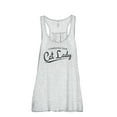 thumbnail image 1 of Completely Sane Cat Lady Women's Fashion Sleeveless Flowy Racerback Workout Yoga Tank Top Sport Grey Small, 1 of 3