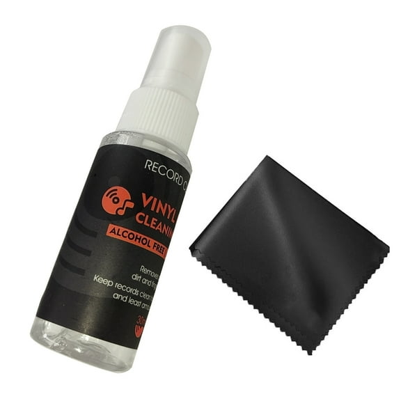 Completely Vinyls Record Care Set 30ml Fluid with Microfiber Cloth for Audiophiles Collectors Music Lover