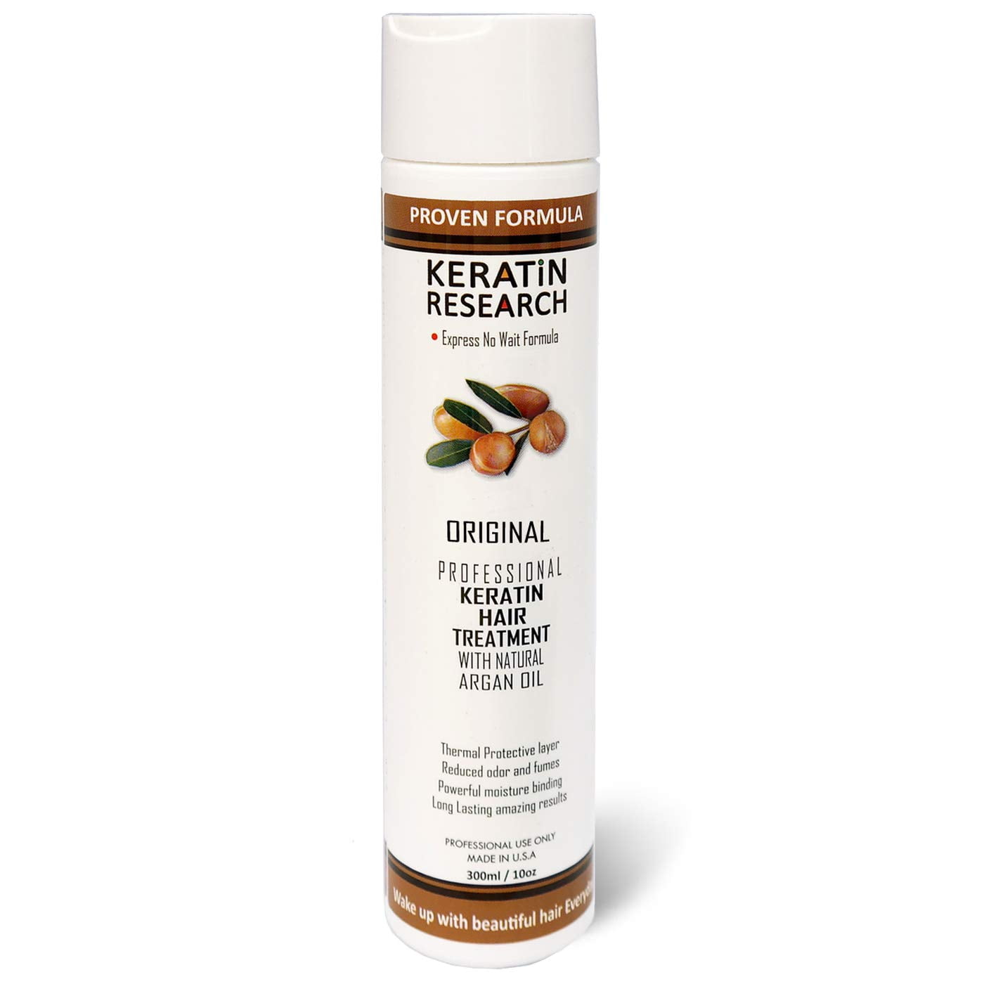 Complex Brazilian Keratin Hair Treatment with Argan Oil Blowout Treatment Natural Organic Results Professional Grade Straightening and Smoothing Hair Keratina Brasilera Para Alisar el Pelo (10oz)