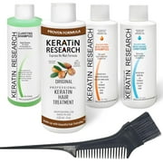 Complex Brazilian Keratin Hair Treatment Kit with Argan Oil Blowout Treatment Natural Organic Results Straightening and Smoothing Hair with Clarifying Moisturizing Shampoo Conditioner 4x4oz