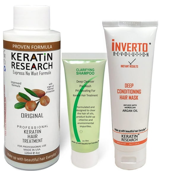 Complex Brazilian Keratin Hair Treatment Kit with Argan Oil Blowout Treatment Natural Organic Results Straightening and Smoothing Hair with Deep Conditioning Mask Keratina Alisar el Pelo (4oz+1oz+4oz)