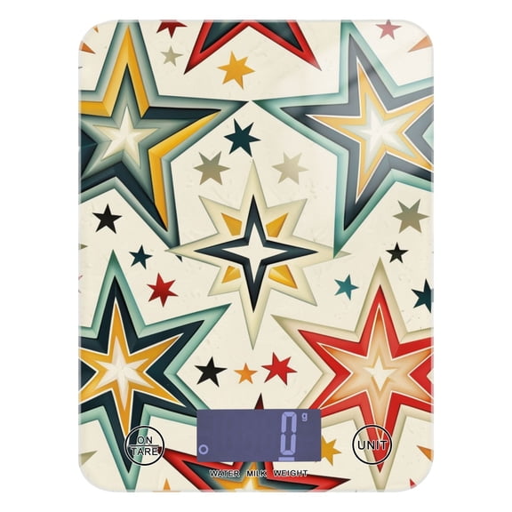 Complex Stars Food Scale Digital Kitchen Scale Waterproof Grams Ounces lbs for Weight Loss