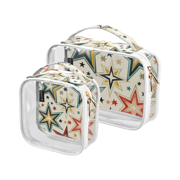 Complex Stars Makeup Bags Set Travel Toiletry Bags Portable Cosmetic Bags Organizer Waterproof 2 Packs