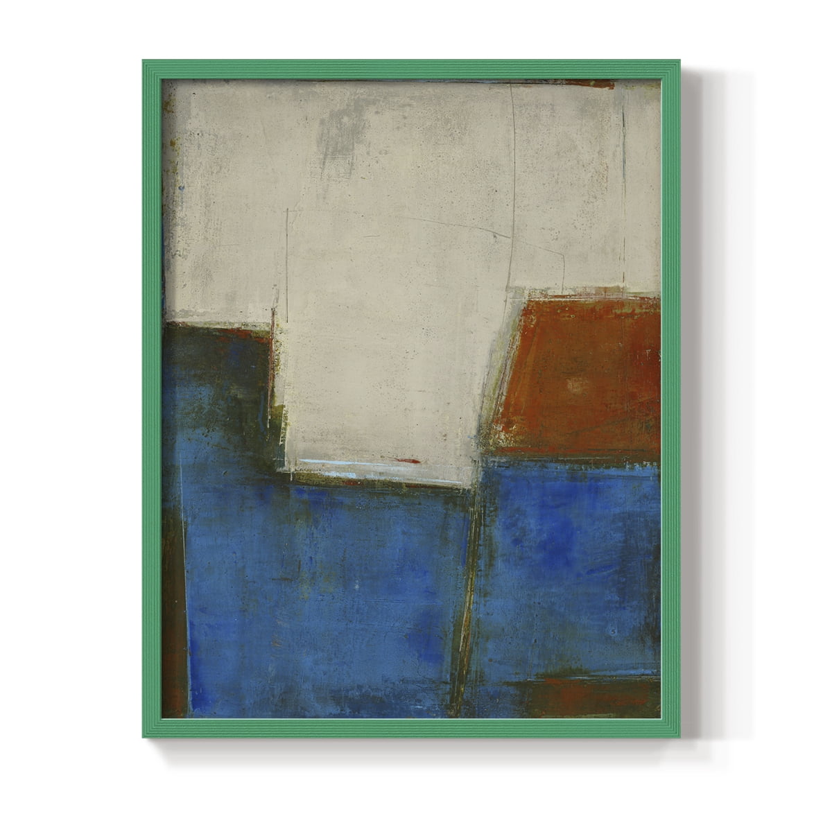 Complex Thought Framed Print in Green Solid Wood Framed Print No Nail Hanging