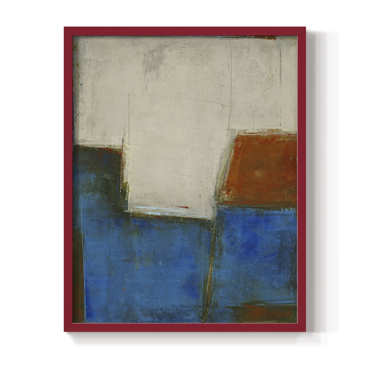 Complex Thought Framed Print in Red Solid Wood Framed Print No Nail Hanging