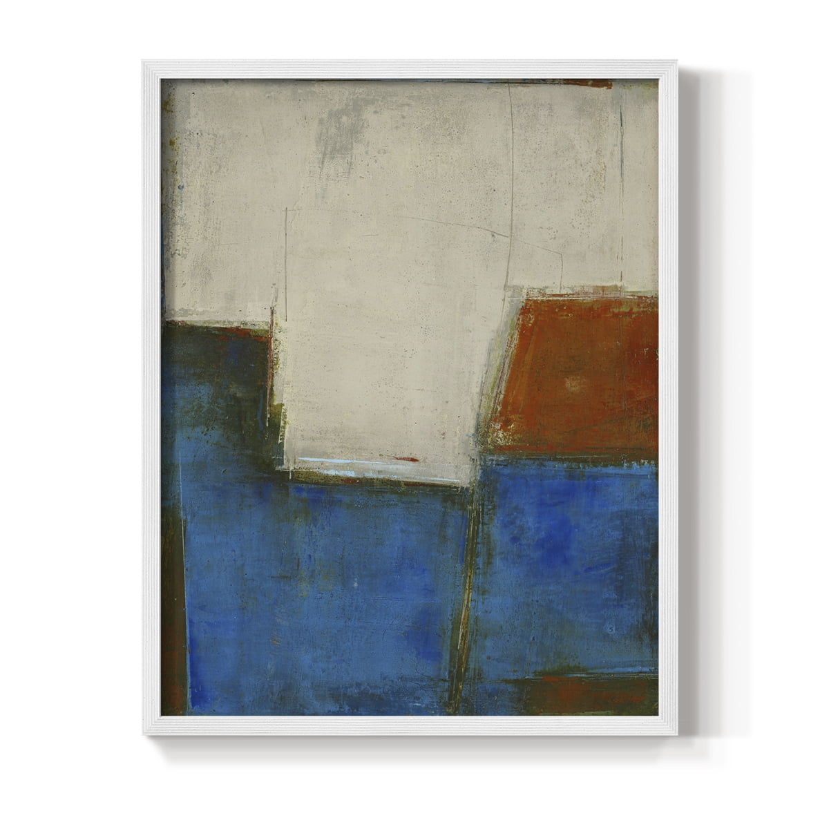 Complex Thought Framed Print in White Solid Wood Framed Print No Nail Hanging
