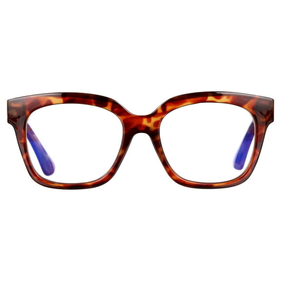 Compliments by DIFF Eyewear Ava Blue Light Reading Glasses Amber Tortoise +1.5