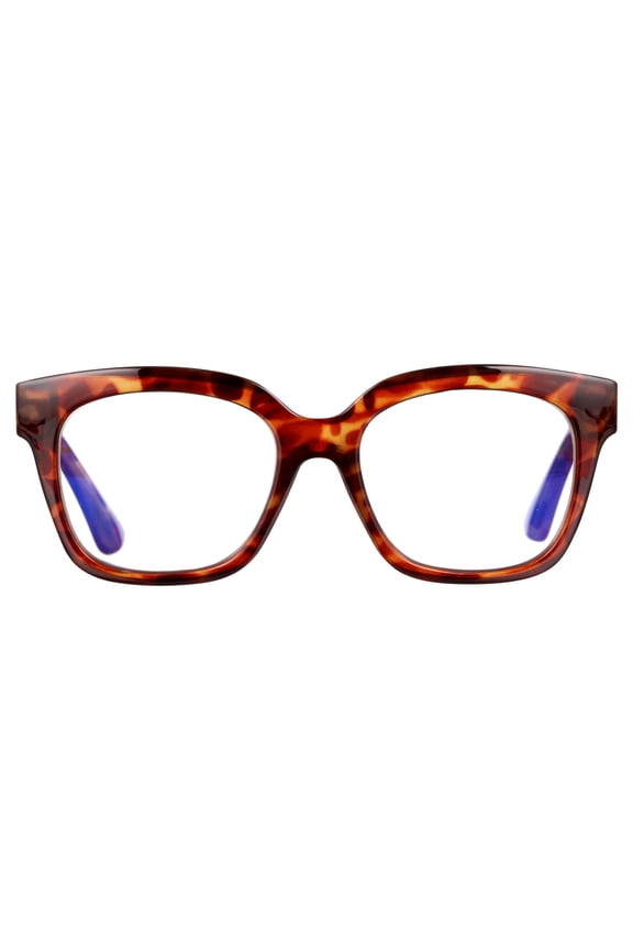 Compliments by DIFF Eyewear Ava Blue Light Reading Glasses Amber Tortoise +1.5