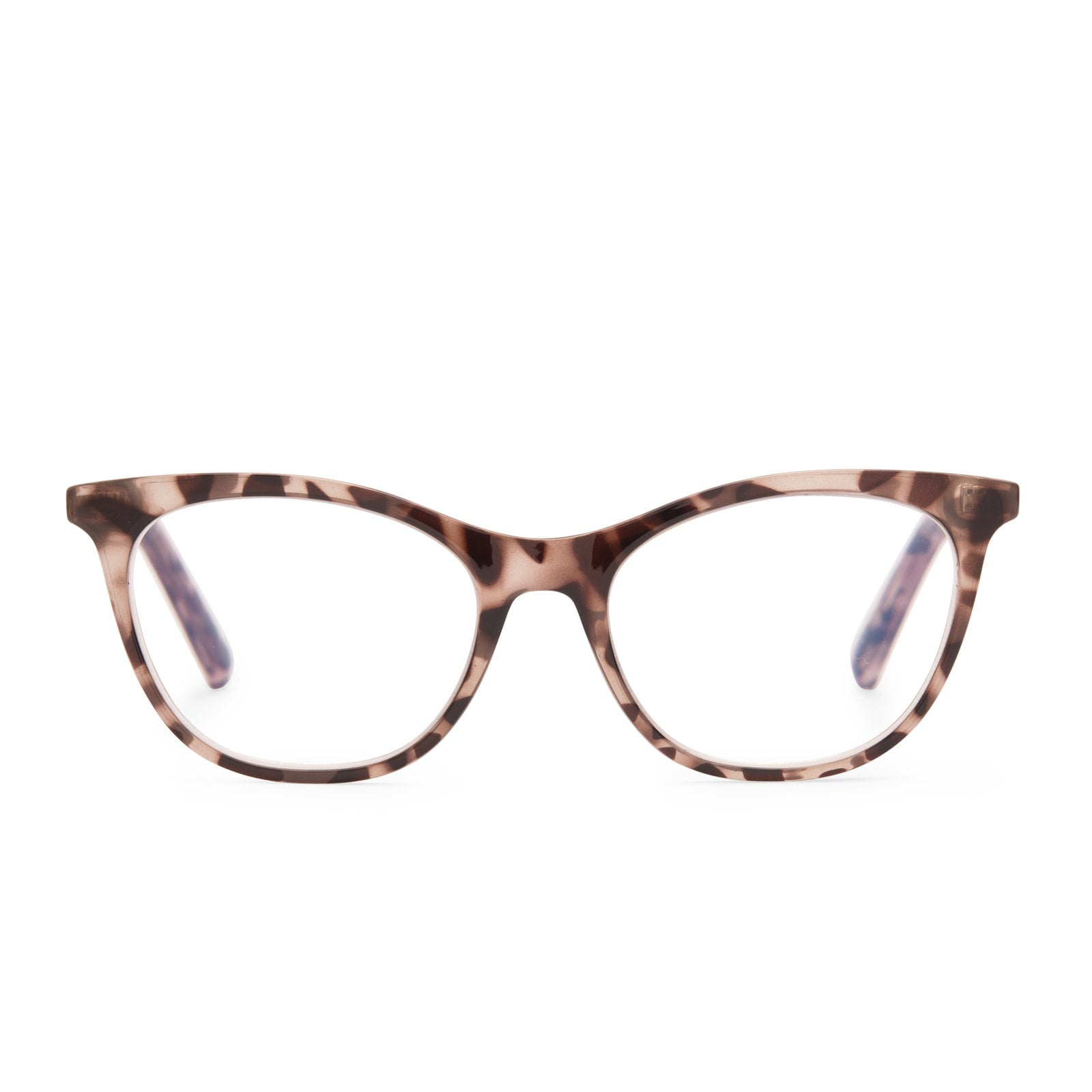 Compliments by DIFF Eyewear Darcy Blue Light Reading Glasses Beige Tortoise +1.25