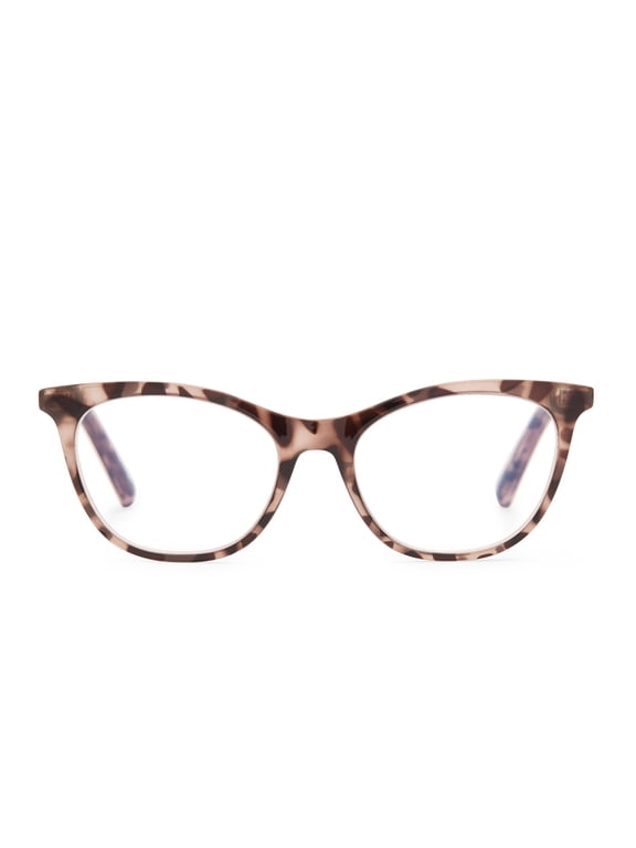 Compliments by DIFF Eyewear Darcy Blue Light Reading Glasses Beige Tortoise +1.25
