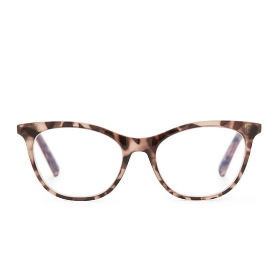 Compliments by DIFF Eyewear Darcy Blue Light Reading Glasses Beige Tortoise +1.5