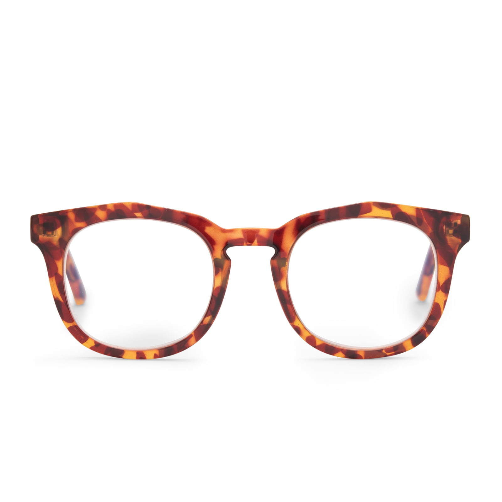 Compliments by DIFF Eyewear Rowan Blue Light Reading Glasses Amber Tortoise +1.25