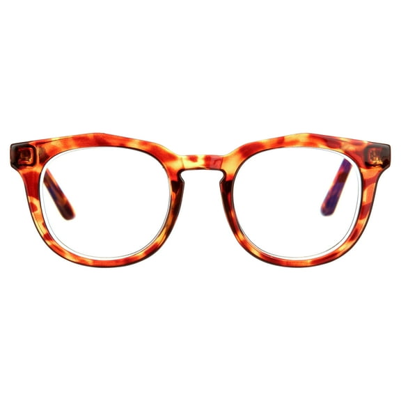 Compliments by DIFF Eyewear Rowan Blue Light Reading Glasses for Men and Women Amber Tortoise +1.75