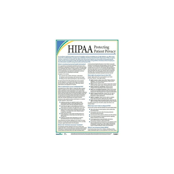 ComplyRight A2126 HIPAA Privacy Poster