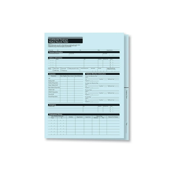 ComplyRight Confidential Employee Medical Records Folder Pack of 25 (A2211)