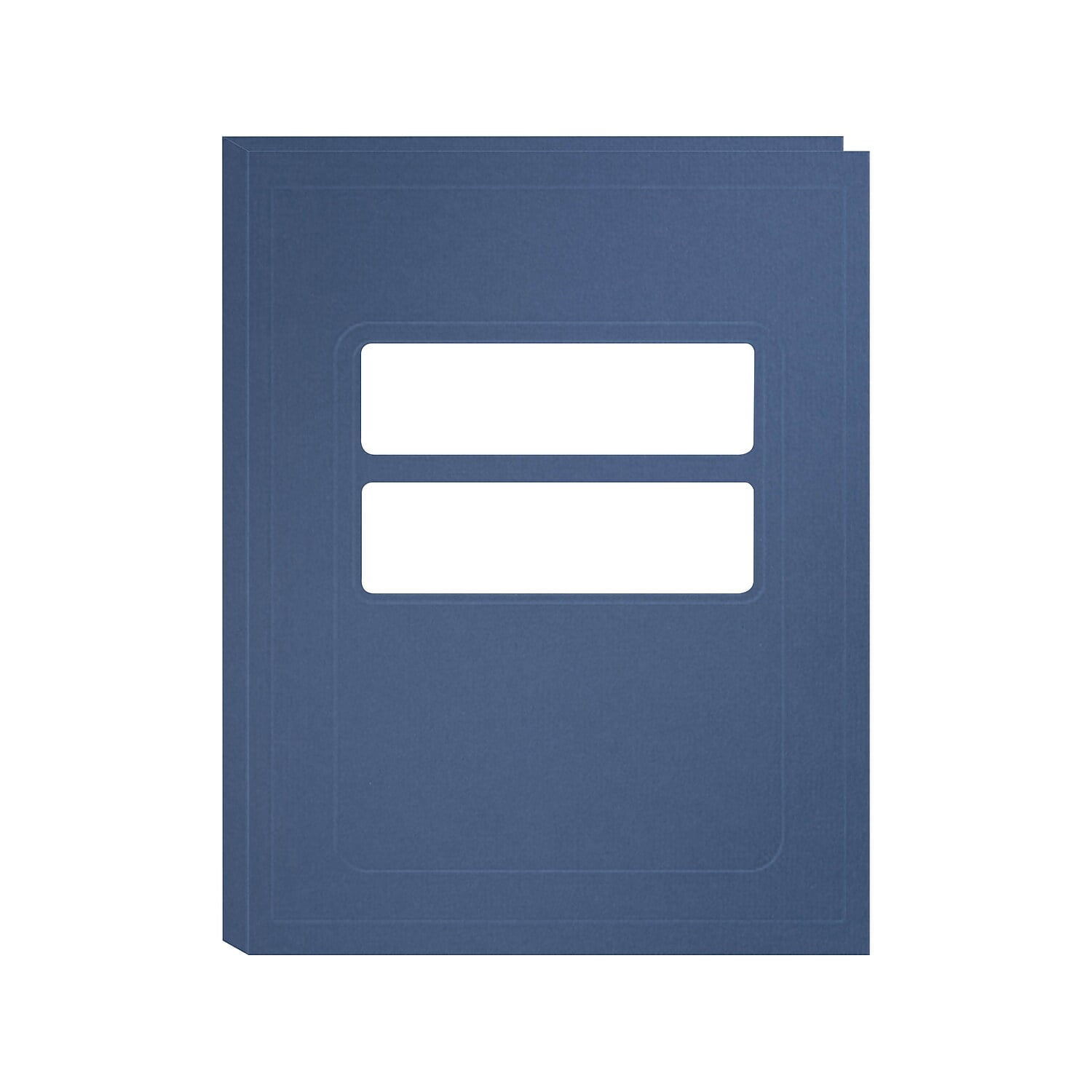 ComplyRight Double-Window Tax Presentation Folder Midnight Blue 50/Pack (FMB32)