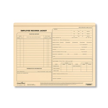 ComplyRight Employee Records Folder Letter Size Pack of 25 (A5001)
