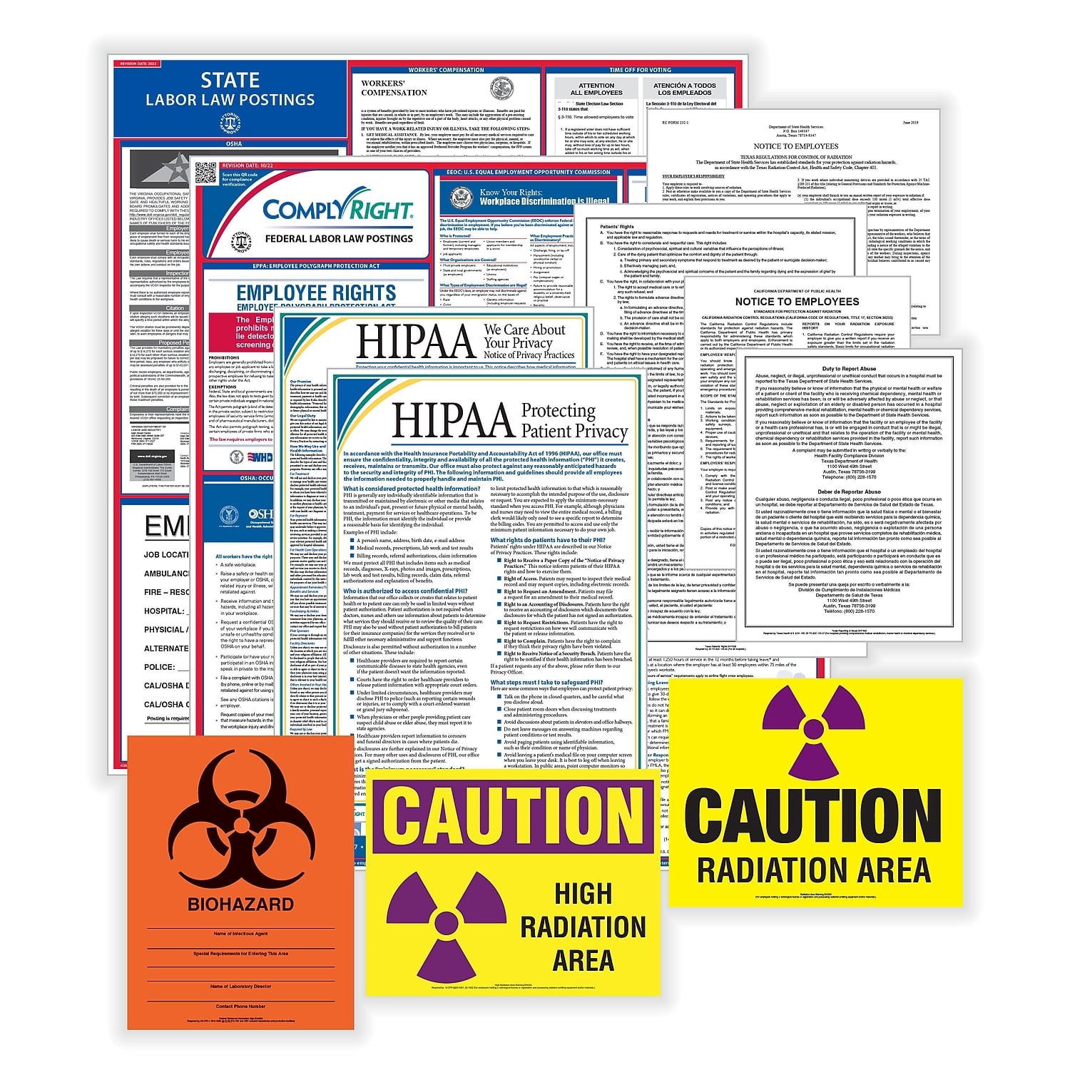 ComplyRight Federal State and Healthcare (English) Labor Law Poster Set ...