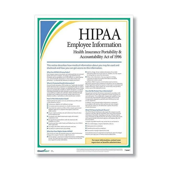 ComplyRight HIPAA Employee Information Poster (AR0953)