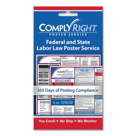 ComplyRight Labor Law Poster Service, "State/Federal Labor Law", 4w x 7h -COS098433