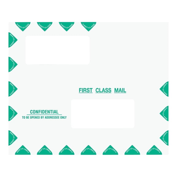 ComplyRight Self-Seal Tax Envelope 9.5" x 11.5" White/Green 50/Pack (PEV22)