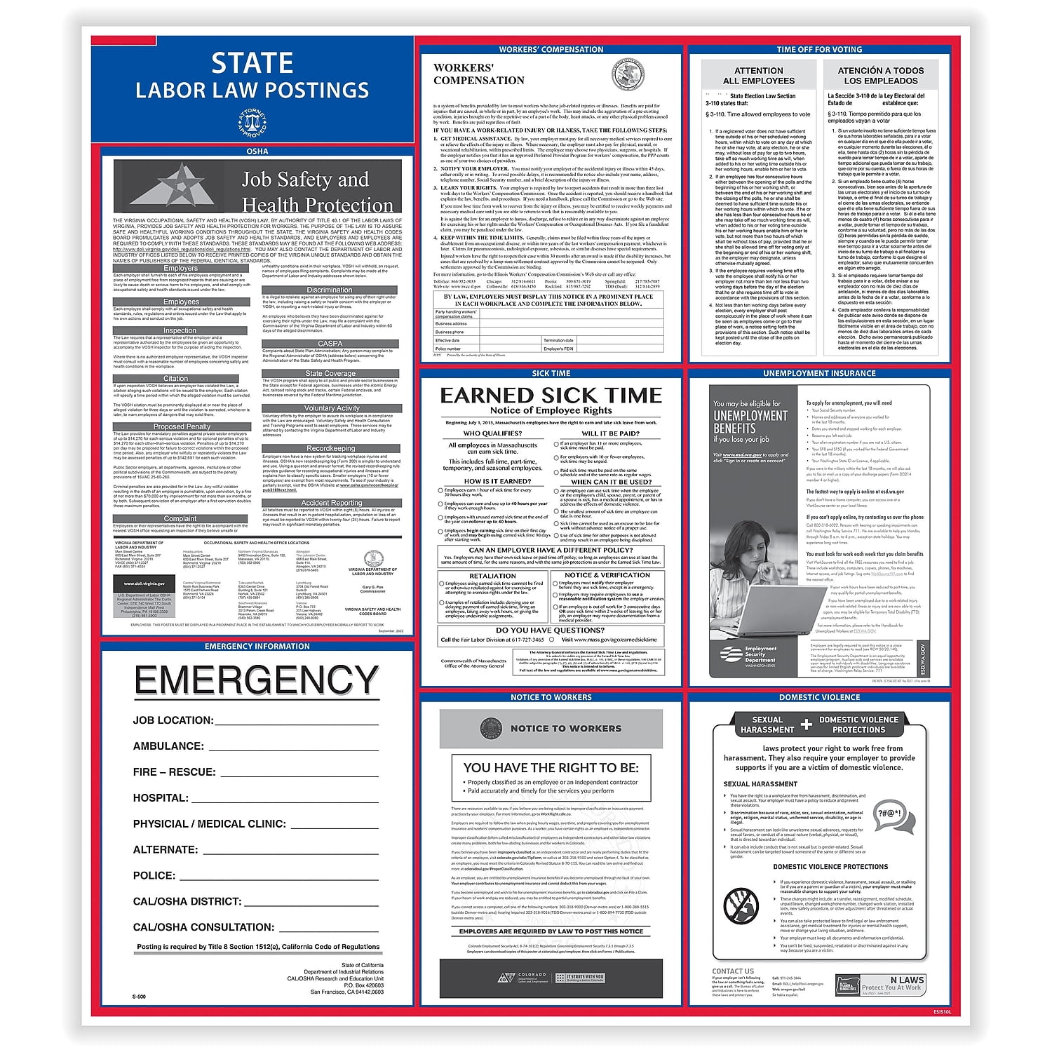 ComplyRight State Labor Law Posters New Hampshire (E10NH) - Walmart.com