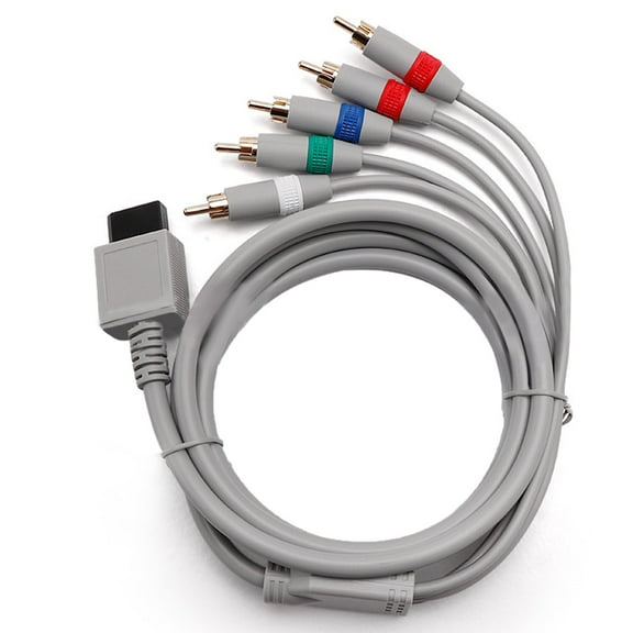 Component HDTV AV Cable 1080p Clear Grey Gold Plated Design 1.8m Long 10 Core Wired Replacement Cable