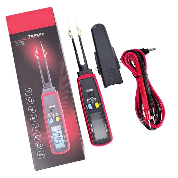 Component Tester for Capacitor and Resistor Measurement Probe Fuses Monitor Rotatable 180 Fuses Tester