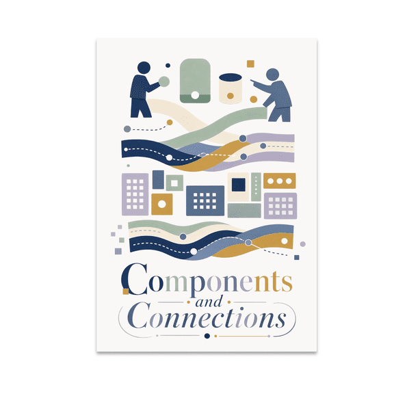 Components and Connections Wall Art - Software Architecture Enthusiast - 13x19 Poster Print