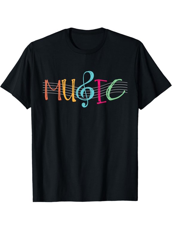 Composer Treble Clef Music T-Shirt men and women can wear,black,white,creative gift