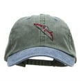 thumbnail image 1 of Composit Bow Embroidered Pigment Dyed Wash Caps - Olive Navy OSFM, 1 of 5