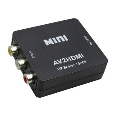 Composite AV CVBS to HDMI Video Converter 1080p Upscaler Plug and Play for TV VCR