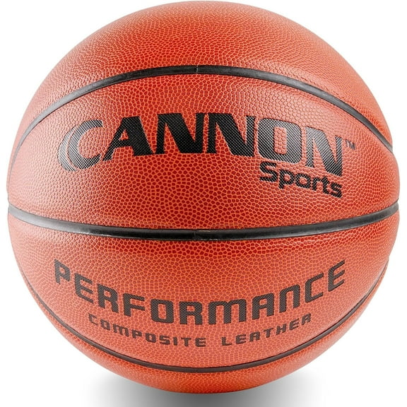 Composite Leather Basketball - Official Size , Grip & Bounce, Ideal for Indoor/Outdoor Use, Pump Included