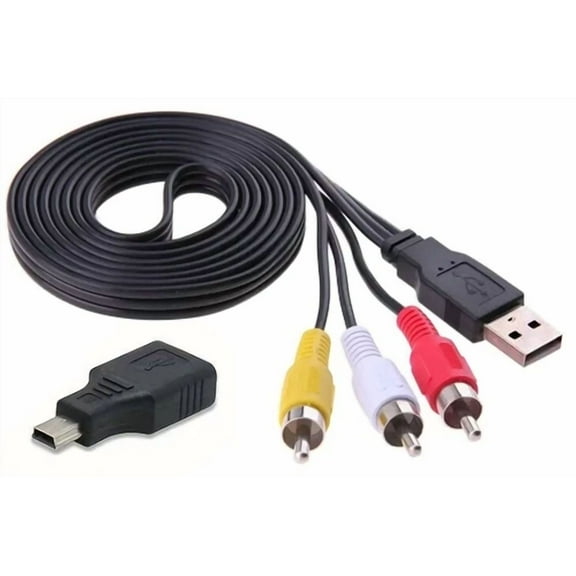 Composite Rca Av Male To Mini Usb Male Adapter Cable For Camera Stb Tv Sticks