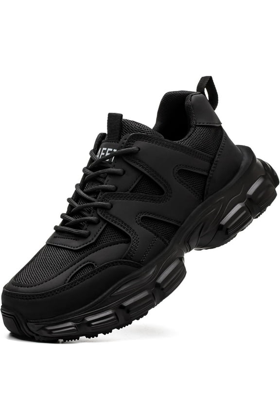 Steel Toe Safety Shoes (Men's & Women's Wide Fit): Engineered for Comfort with Lightweight Breathable Design, Slip & Puncture Resistance