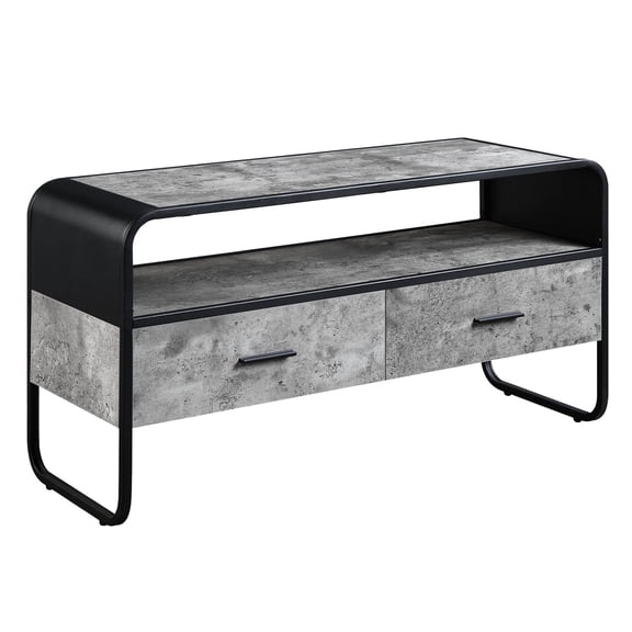 Composite Wood & Metal - 1 Open Compartment - Family Room Use - Durable and Functional TV Stand