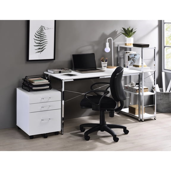 Composite Wood & Metal Material | Rectangular Modern Writing Desk | Ideal for Home Office
