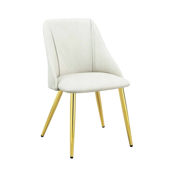 Composite Wood Side Chairs with Gold Legs / Comfortable for Dining Use
