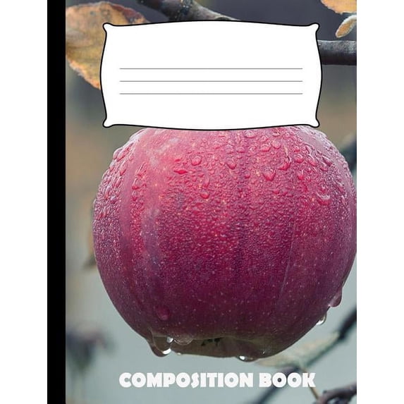 Composition Book: Apple Composition Notebook Wide Ruled (Paperback)