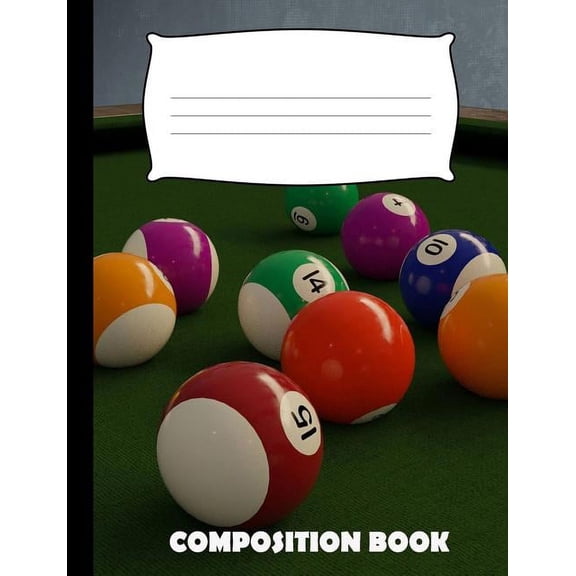 Composition Book: Billiards Composition Notebook Wide Ruled (Paperback)