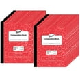 thumbnail image 1 of Composition Book, Grade 3, Red Marble, 3/8" x 3/16" x 3/16" Ruled, 9.75" x 7.75", 24 Sheets, Pack of 24, 1 of 2